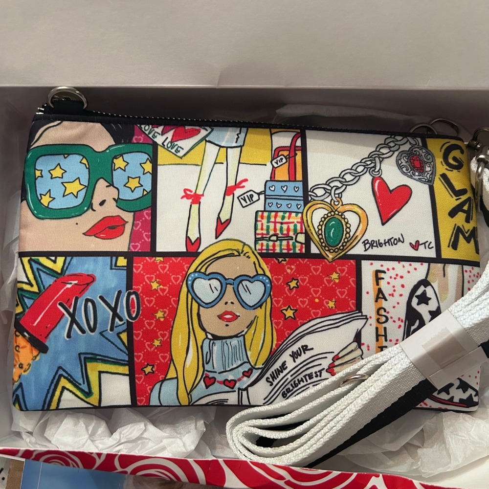 Brighton Glam Girl Crossbody Pouch Multicolor Pop Art Comic Strip
New with Box